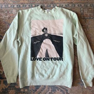Mint colored oversized Harry Styles sweatshirt